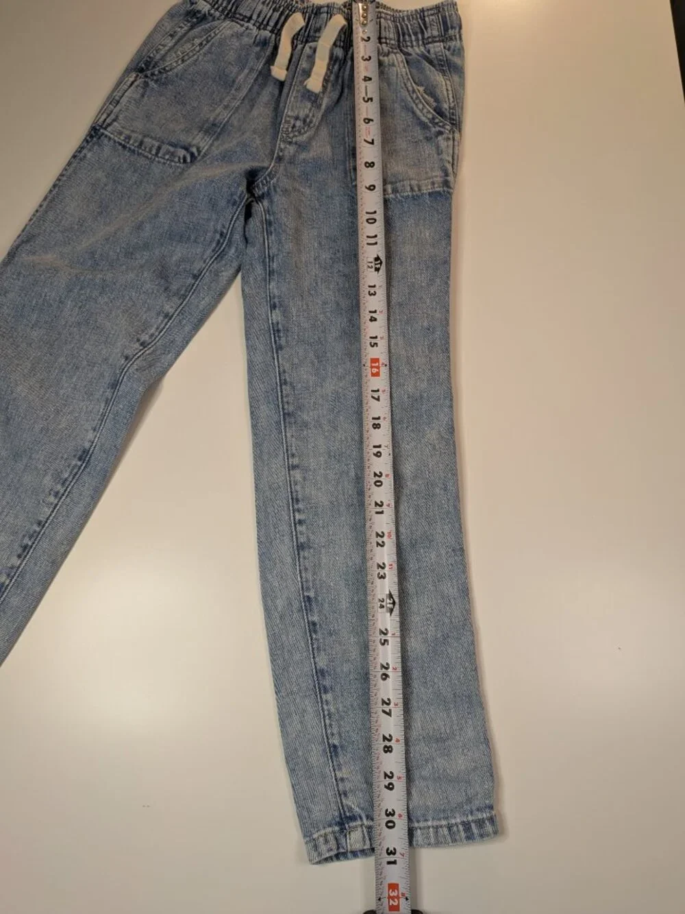 Gap Girls Easy Pull-On Jeans Size 10 Light Wash Relaxed Baggy Denim